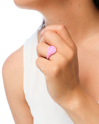 ANILLO HAPPY FACE ROSA