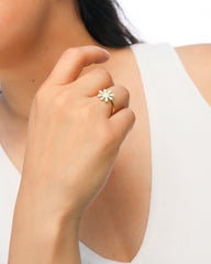 ANILLO FLOR VERDE